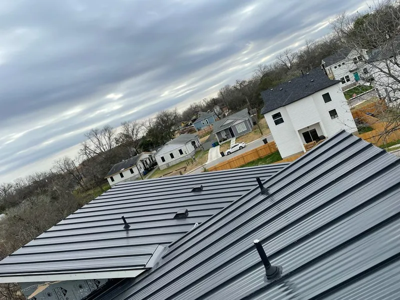 Standing seam metal roof panels with vents for Skylight Repair in Calverton